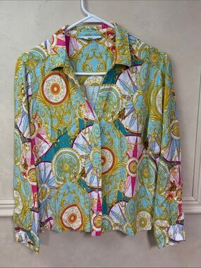 Jane + Delancey Baroque/Scarf Print Shirt